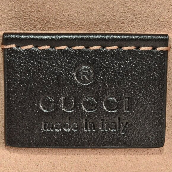 GUCCI Black Leather GG Marmont Shoulder Bag - Picture 6 of 7